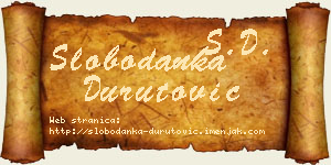 Slobodanka Durutović vizit kartica